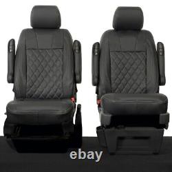 Fits Vw Transporter T6/t6.1 Front Seat Covers Leatherette (2015 Onwards) 1168