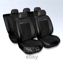 Fits for Golf V 5 Yr 2003-2009 With Armrest Measure Seat Covers Faux Black