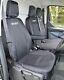 Ford Transit Custom Seat Covers Black Heavy Duty, Tailored Fit, With 3 Logos