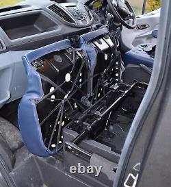 Ford Transit Custom Waterproof Diamond Quilted Leather Look Navy Van Seat Covers