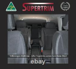 Front + 4 Armrest seat covers fit VW Multivan T5 (Dec04-Nov15) premium neoprene