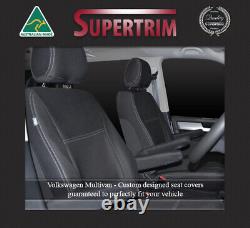 Front + 4 Armrest seat covers fit VW Multivan T6 (2015-now) premium neoprene