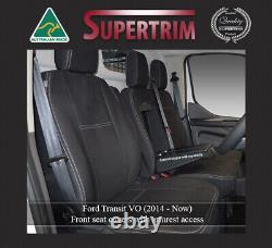 Front+Driver's side Armrest+Rear seat cover fit Ford Transit VO premium neoprene