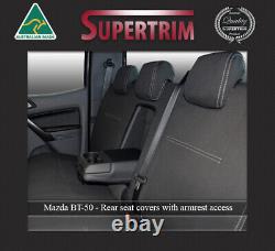 Front & Rear Armrest seat cover fit Mazda BT-50 2011-2020 premium neoprene