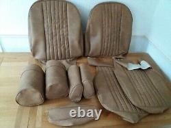 Mgb roadster SEAT covers in USA Fawn vinyl + headrest covers. Fits 1970 to 1981