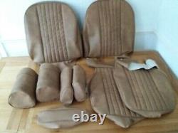 Mgb roadster SEAT covers in USA Fawn vinyl + headrest covers. Fits 1970 to 1981