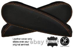 Orange Stitch 2x Seat Armrest Leather Covers Fits Citroen C4 Picasso Vtr+ 06-13