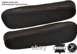 Orange Stitch 2x Seat Armrest Leather Covers Fits Honda Crv Cr-v 2007-2011