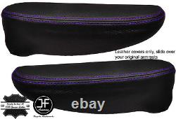 Purple Stitch 2x Seat Armrest Leather Covers Fits Chrysler Grand Voyager 01-08