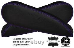 Purple Stitch 2x Seat Armrest Leather Covers Fits Citroen C4 Picasso Vtr+ 06-13