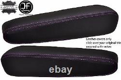 Purple Stitch 2x Seat Armrest Leather Covers Fits Ford Transit Custom 2013-2017