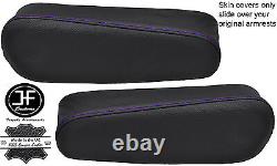 Purple Stitching 2x Seat Armrest Leather Covers Fits Lexus Rx300 Rx330 97-03