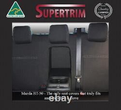 REAR + Armrest Seat Cover Fit 10/2015 Now Mazda BT-50 UR Neoprene Waterproof