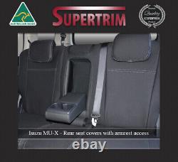REAR + Armrest Seat Cover Fit Isuzu MU-X 11/2013 NOW Neoprene Waterproof