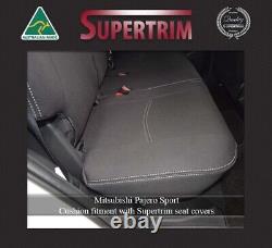 REAR FB+ARMREST Seat Cover Fit Mitsubishi Pajero Sport QE Neoprene Waterproof