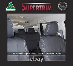 REAR FB+ARMREST Seat Cover Fit Mitsubishi Pajero Sport QE Neoprene Waterproof