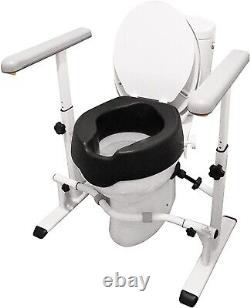 Raised Toilet Seat 4 Toilet Frame For Elderly & Disabled Free Standing Disabled