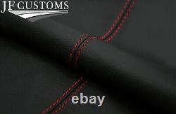 Red Stitch 2x Front Door Armrest Leather Covers Fits Seat Leon 13-20 5 Door