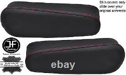 Red Stitching 2x Seat Armrest Leather Covers Fits Lexus Rx300 Rx330 97-03