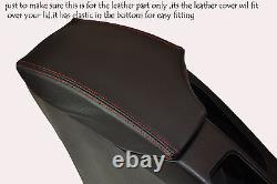 Red Stitching Fits Seat Toledo 2004-2008 Leather Armrest Skin Cover Only