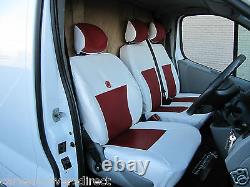 Renault Traffic Red & White Van Seat Covers