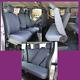 Renault Trafic 01-2006 Minibus (witharmrest) Tailored Waterproof Grey Seat Covers