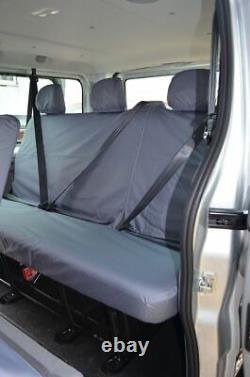 Renault Trafic 2006-14 Minibus Waterproof Tailored (WithArmrest) Grey Seat Covers