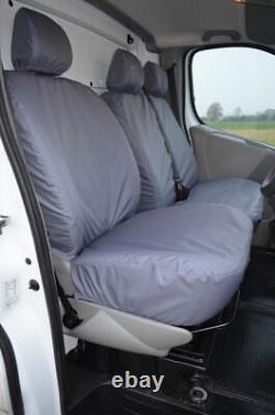 Renault Trafic Minibus 2001-06 Tailored Waterproof (No Armrest) Grey Seat Covers