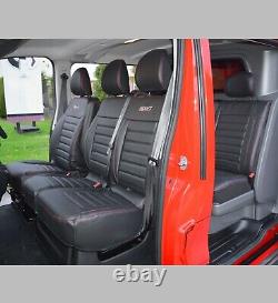 Renault Trafic Sportive Crew Cab Waterproof Leather Look Tailored Seat Covers