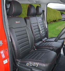 Renault Trafic Sportive Crew Cab Waterproof Leather Look Tailored Seat Covers
