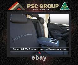 SEAT COVER Fits (1997-On) Subaru WRX REAR+ARMREST WATERPROOF PREMIUM NEOPRENE