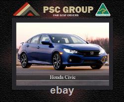 SEAT COVER Fits Honda Civic (2012-Now) REAR+ARMREST WATERPROOF PREMIUM NEOPRENE