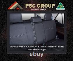 SEAT COVER Fits Toyota Fortuner REAR+ARMREST COVER WATERPROOF PREMIUM NEOPRENE
