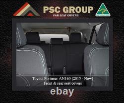 SEAT COVER Fits Toyota Fortuner REAR+ARMREST COVER WATERPROOF PREMIUM NEOPRENE