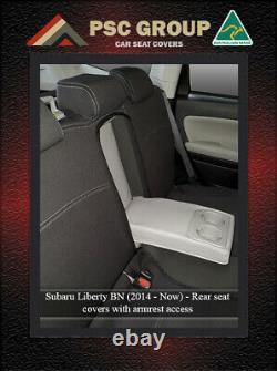 SEAT COVER fits Subaru Liberty REAR+ARMREST 100% WATERPROOF PREMIUM NEOPRENE