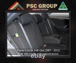 SEAT COVER fits Toyota Corolla REAR+ARMREST 100% WATERPROOF PREMIUM NEOPRENE