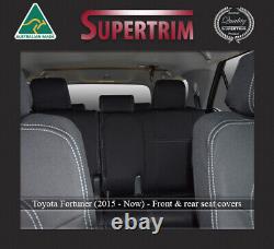 Seat Cover Fit Toyota Fortuner Rear Armrest Access Waterproof Premium Neoprene
