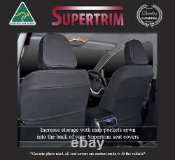 Seat Cover Fits Nissan Pulsar Front Full-back Pockets & Rear +Armrest Waterproof