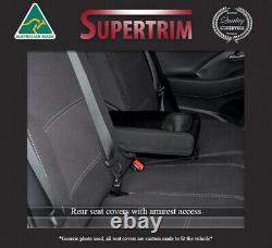 Seat Cover Fits Nissan Pulsar Front Full-back Pockets & Rear +Armrest Waterproof