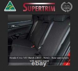 Seat Covers Fit Honda Civic Rear Armrest Access Premium Waterproof Neoprene