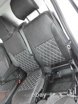 To fit RENAULT TRAFIC LEATHERETTE CUSTOM MADE SEAT COVERS (2014 2024)