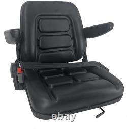 Universal Adjustable Forklift Seat with Safety Belt and Armrest, Adjustable Backr