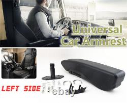 Universal Folding Car Seat Armrest Left Arm Support Black PU Leather with fittings