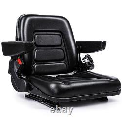 Universal Forklift Seat, Tractor Seat, with Micro Switch, Armrest and Safety