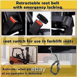 Universal Forklift Seat, Tractor Seat, with Micro Switch, Armrest and Safety