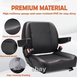 Universal Forklift Seat, Tractor Seat, with Micro Switch, Armrest and Safety