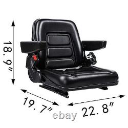 Universal Forklift Seat, Tractor Seat, with Micro Switch, Armrest and Safety