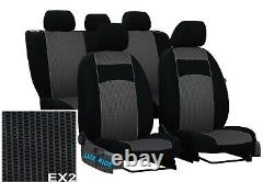 Upholstery Fabric Tailored Seat Covers Fits Jeep Wrangler Unlimited Fl 2011-2018