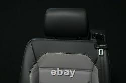 VW T6.1 Mopf Bus Multivan Bi-Color Full Nappa Leather Spin Seat Black Grey N2