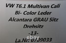 VW T6.1 T6 Facelift Cali Multivan Bi-Color Leder Alcantara Palladium Titanshwarz